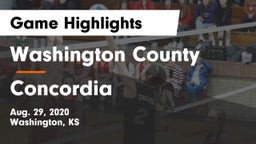 Washington County  vs Concordia  Game Highlights - Aug. 29, 2020