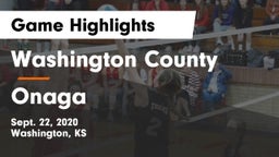 Washington County  vs Onaga  Game Highlights - Sept. 22, 2020