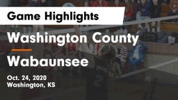 Washington County  vs Wabaunsee  Game Highlights - Oct. 24, 2020