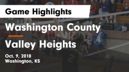Washington County  vs Valley Heights  Game Highlights - Oct. 9, 2018
