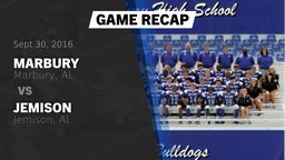 Recap: Marbury  vs. Jemison  2016