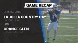 Recap: La Jolla Country Day  vs. Orange Glen  2016