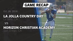 Recap: La Jolla Country Day  vs. Horizon Christian Academy 2016
