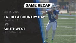 Recap: La Jolla Country Day  vs. Southwest  2016