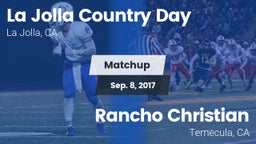 Matchup: La Jolla Country Day vs. Rancho Christian  2017