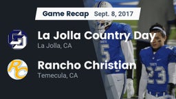 Recap: La Jolla Country Day  vs. Rancho Christian  2017