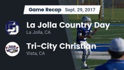 Recap: La Jolla Country Day  vs. Tri-City Christian  2017