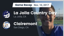 Recap: La Jolla Country Day  vs. Clairemont  2017
