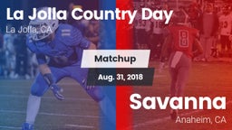 Matchup: La Jolla Country Day vs. Savanna  2018