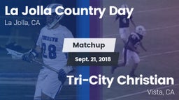 Matchup: La Jolla Country Day vs. Tri-City Christian  2018