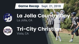 Recap: La Jolla Country Day  vs. Tri-City Christian  2018