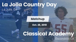 Matchup: La Jolla Country Day vs. Classical Academy  2018