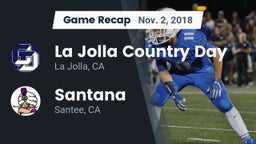 Recap: La Jolla Country Day  vs. Santana  2018