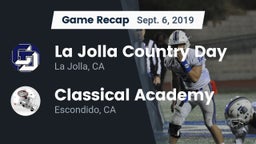 Recap: La Jolla Country Day  vs. Classical Academy  2019