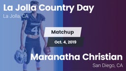 Matchup: La Jolla Country Day vs. Maranatha Christian  2019
