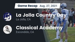 Recap: La Jolla Country Day  vs. Classical Academy  2021