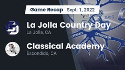 Recap: La Jolla Country Day  vs. Classical Academy  2022