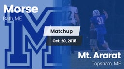 Matchup: Morse vs. Mt. Ararat  2018