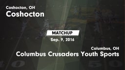 Matchup: Coshocton vs. Columbus Crusaders Youth Sports 2016