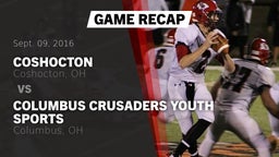 Recap: Coshocton  vs. Columbus Crusaders Youth Sports 2016