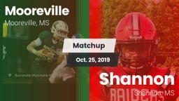 Matchup: Mooreville vs. Shannon  2019