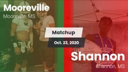 Matchup: Mooreville vs. Shannon  2020
