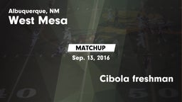 Matchup: West Mesa vs. Cibola freshman 2016