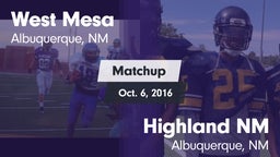 Matchup: West Mesa vs. Highland  NM 2015