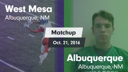 Matchup: West Mesa vs. Albuquerque  2015