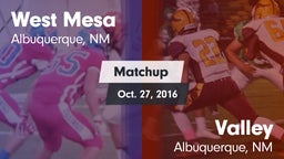Matchup: West Mesa vs. Valley  2015