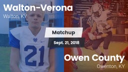 Matchup: Walton-Verona vs. Owen County  2018
