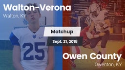 Matchup: Walton-Verona vs. Owen County  2018