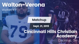 Matchup: Walton-Verona vs. Cincinnati Hills Christian Academy 2019