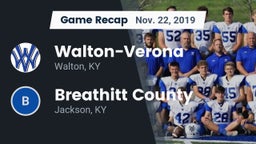 Recap: Walton-Verona  vs. Breathitt County  2019