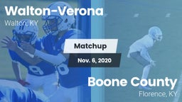 Matchup: Walton-Verona vs. Boone County  2020