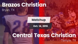 Matchup: Brazos Christian vs. Central Texas Christian  2016