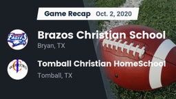 Recap: Brazos Christian School vs. Tomball Christian HomeSchool  2020