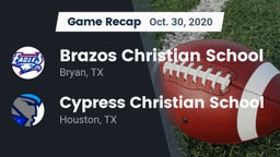 Recap: Brazos Christian School vs. Cypress Christian School 2020