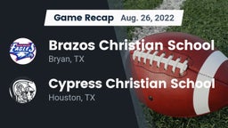 Recap: Brazos Christian School vs. Cypress Christian School 2022