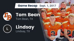 Recap: Tom Bean  vs. Lindsay  2017