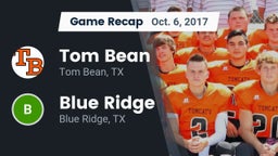 Recap: Tom Bean  vs. Blue Ridge  2017
