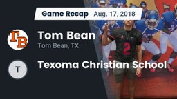 Recap: Tom Bean  vs. Texoma Christian School 2018