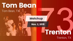 Matchup: Tom Bean vs. Trenton  2018