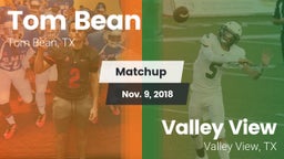 Matchup: Tom Bean vs. Valley View  2018