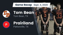 Recap: Tom Bean  vs. Prairiland  2020
