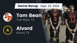 Recap: Tom Bean  vs. Alvord  2020