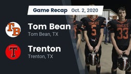 Recap: Tom Bean  vs. Trenton  2020