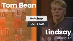 Matchup: Tom Bean vs. Lindsay  2020
