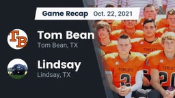 Recap: Tom Bean  vs. Lindsay  2021