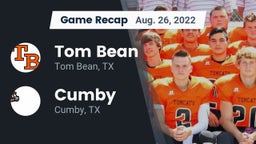 Recap: Tom Bean  vs. Cumby  2022